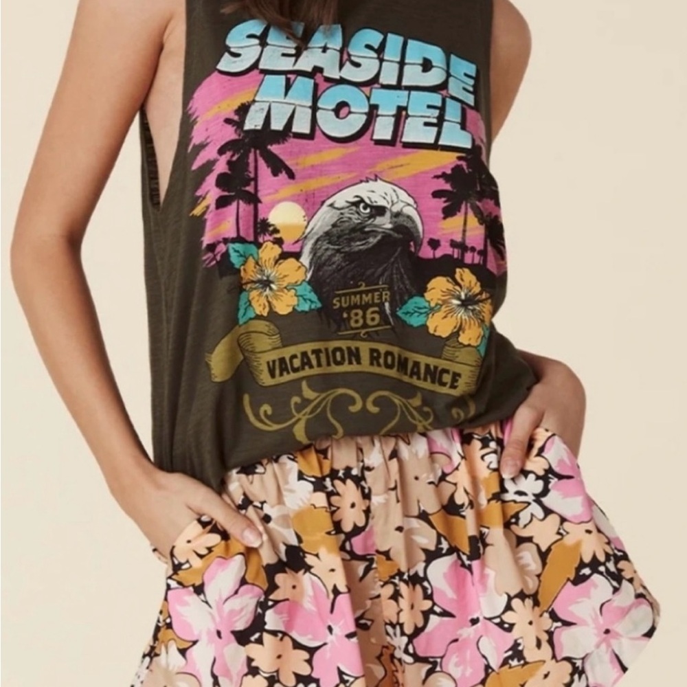 SPELL Seaside Motel Muscle Tank Top
